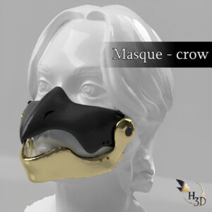 Masque articulé – Crow numérique